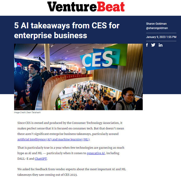 HAILO IN VENTUREBEAT: 5 AI takeaways from CES for enterprise business