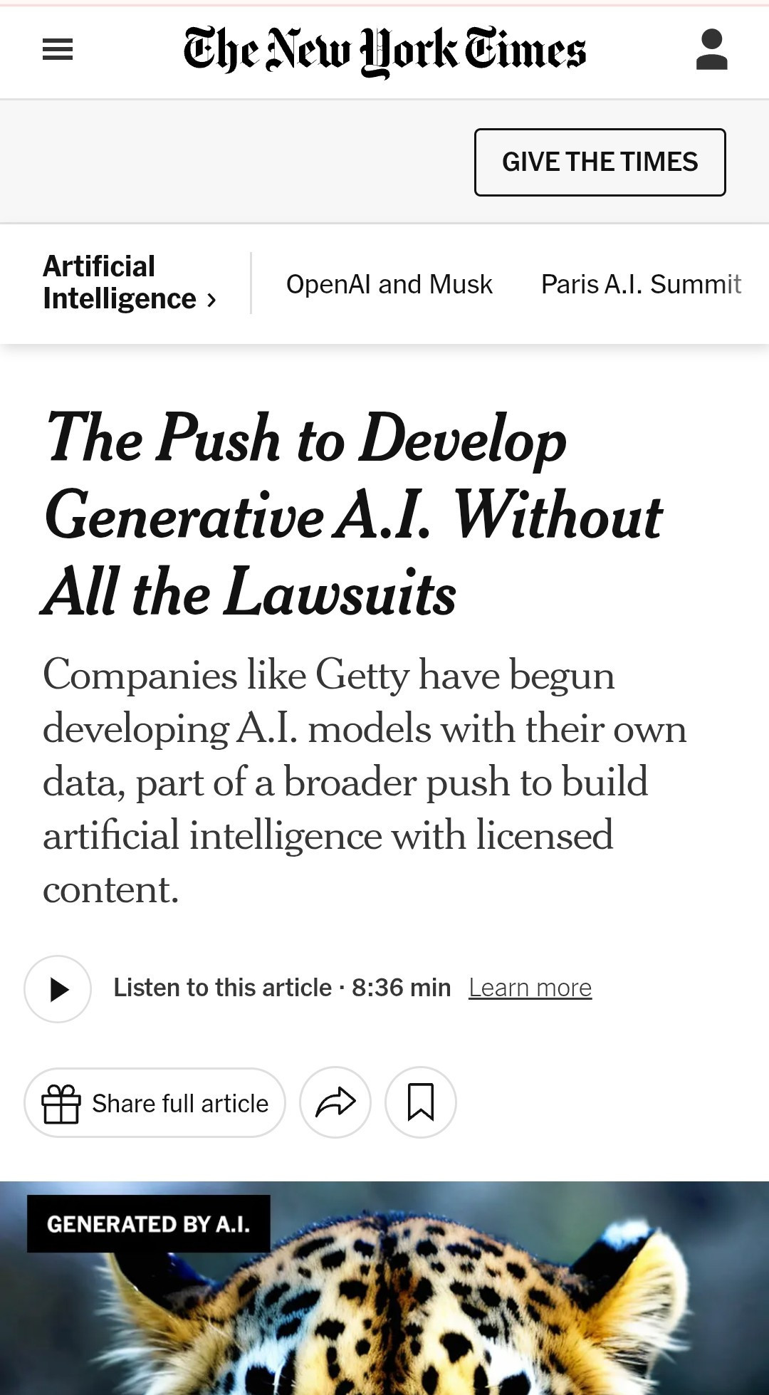 BRIA IN NEW YORK TIMES